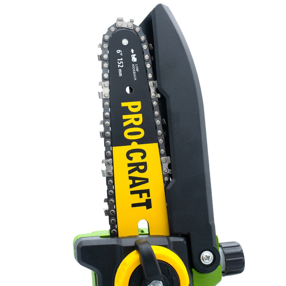 Fierastrau electric cu lant pe acumulator PROCRAFT PKA32Li, 20 V / 4 Ah, Brushless, lame 6" si 8", acumulator si incarcator incluse