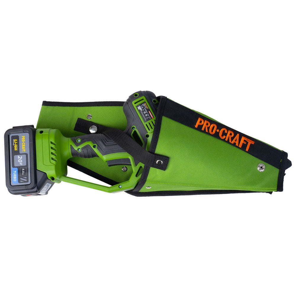 Fierastrau electric cu lant pe acumulator PROCRAFT PKA32Li, 20 V / 4 Ah, Brushless, lame 6" si 8", acumulator si incarcator incluse