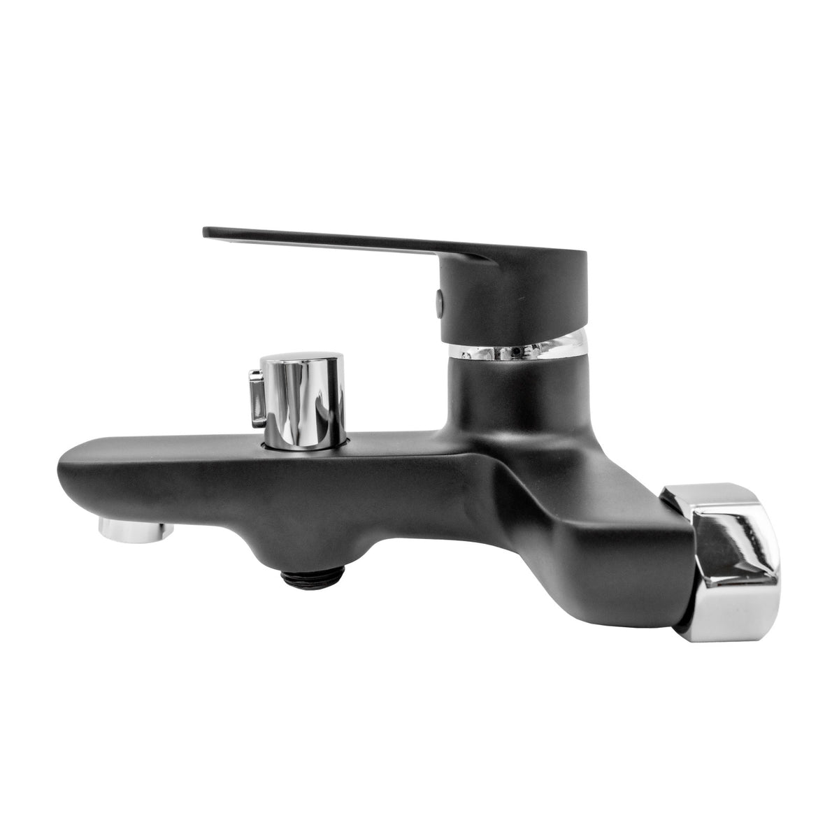 FL 183-FD439ZB, Baterie cada cu para de dus, zinc, Negru/Crom, FLOW