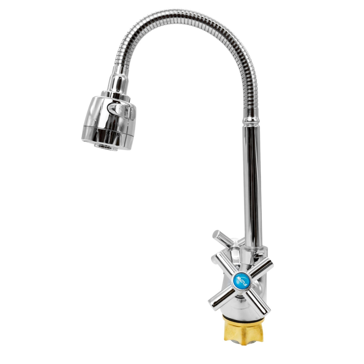 FL TE-535ZB, Baterie bucatarie cu pipa flexibila 2 functii, zinc, crom, FLOW