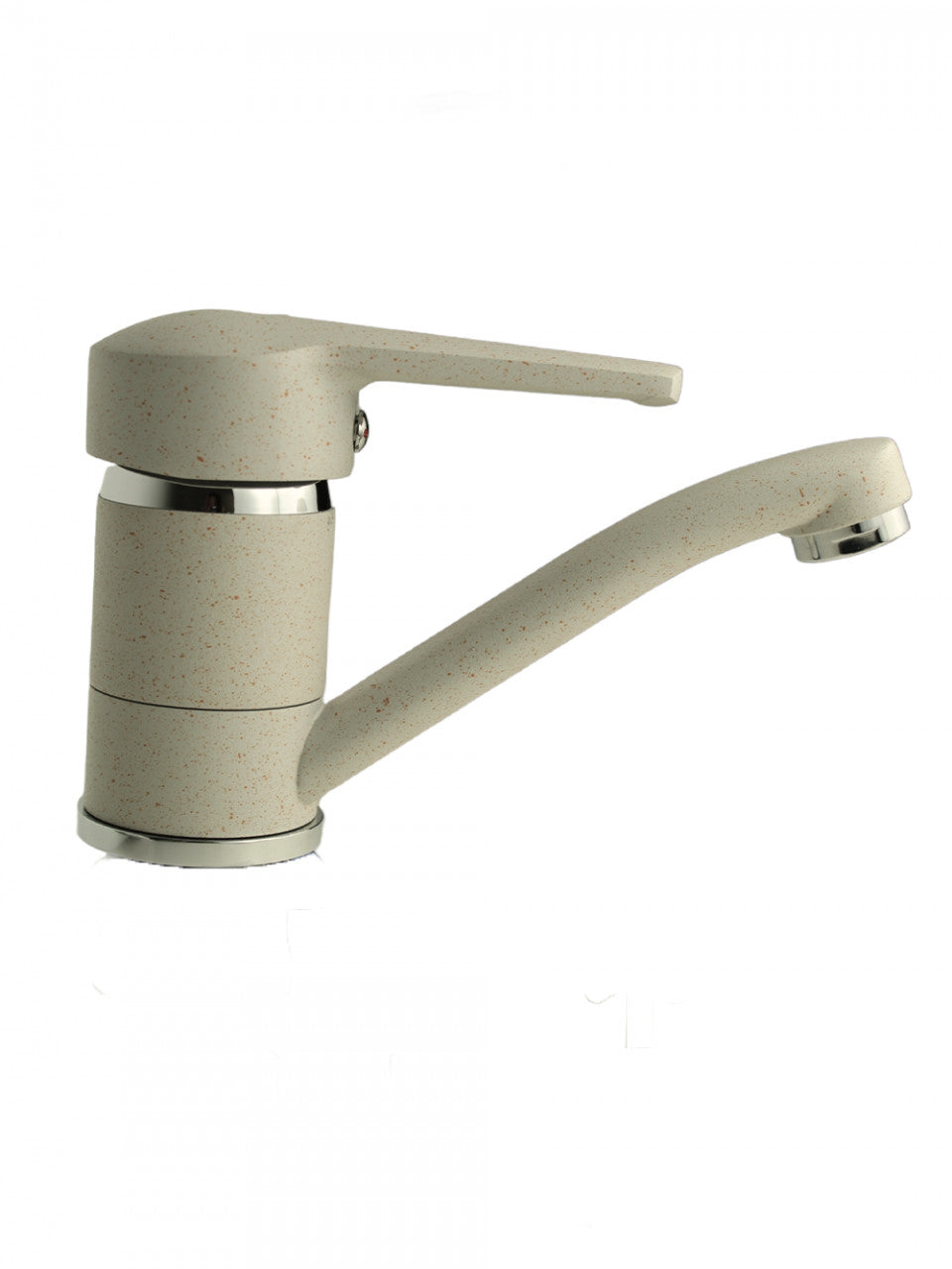 Baterie Bucătărie Fleko FZLF(B)-MB203 - Alamă Bej, Pipă Rotativă, Monocomandă cu Cartuș Ceramic