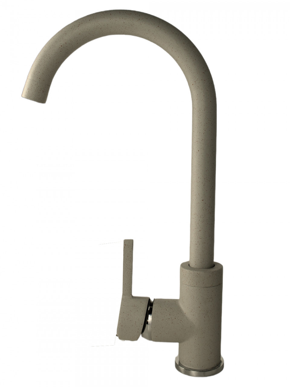 Baterie Bucătărie Fleko FZXC-MB410 Bej - Pipă Lebădă Pivotantă, Monocomandă, Cartuș 40 mm