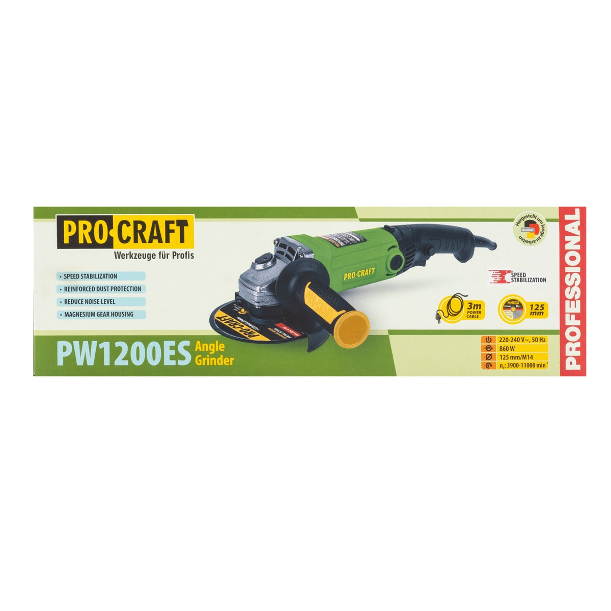 Flex polizor unghiular 1200 W cu variator PROCRAFT PW 1200ES