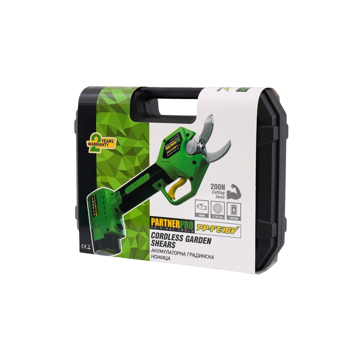 Foarfecă electrică cu acumulator PARTNERPRO PP-FE16V, 16V / 2Ah, 300 W, 200 N