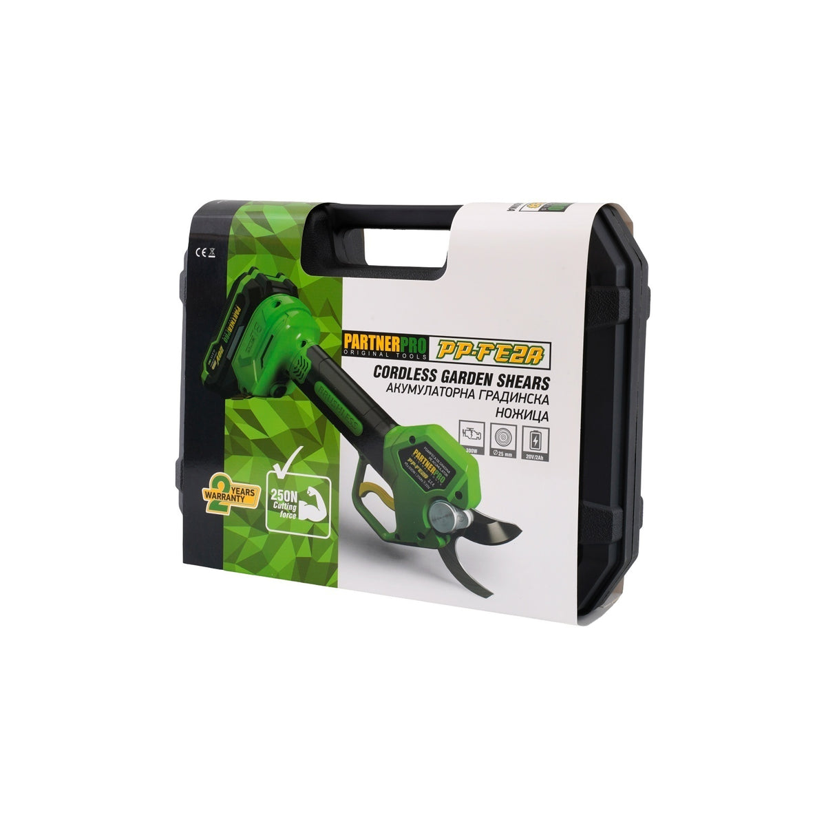Foarfecă electrică cu acumulator PARTNERPRO PP-FE2A 20V / 2Ah, 250 N, Brushless