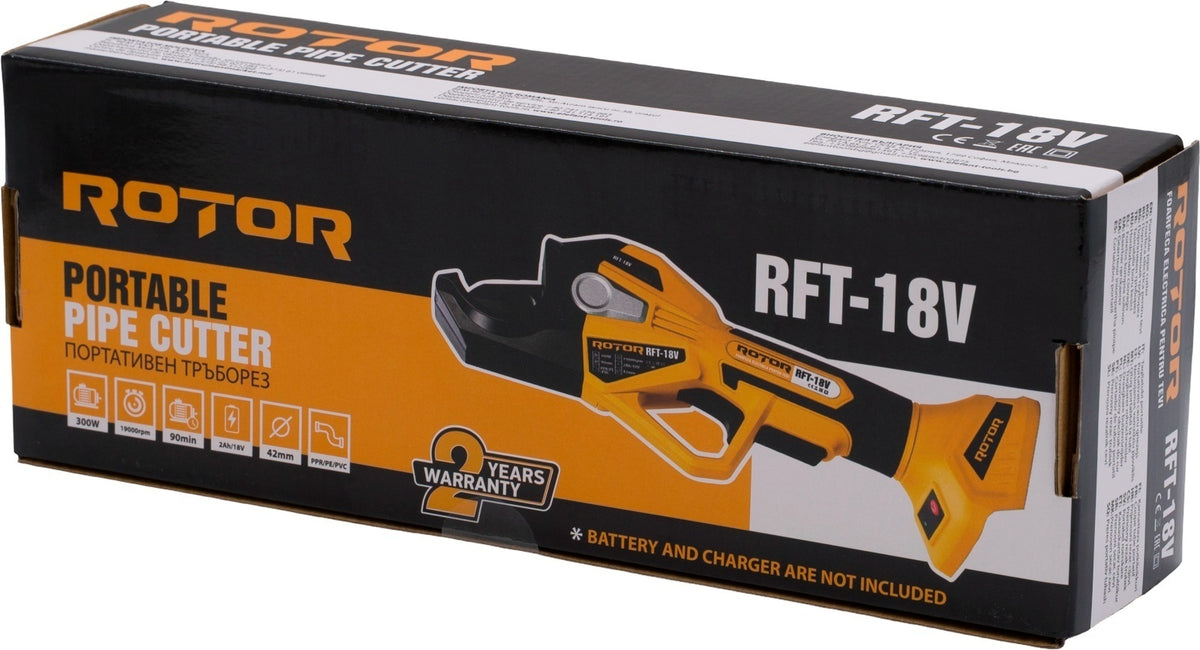 Foarfecă electrică pentru țevi ROTOR RFT-18V, Brushless, 18 V NU contine acumulator si incarcator