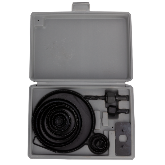 Set 16 Freze de Decupat Ø 19-127 mm - Oțel Călit, Adâncime Tăiere 25 mm, Gips-Carton și Lemn