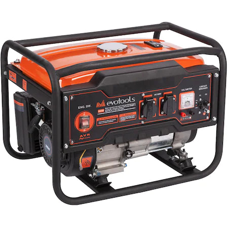 Generator de Curent pe Benzină EvoTools 3000 W - 5,4 CP, 4 Timpi, 230 V, Autonomie 10 h