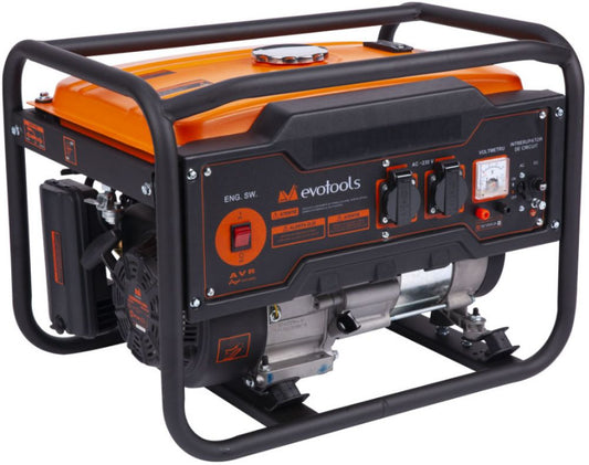 Generator de Curent pe Benzină EvoTools 2200 W - 5,4 CP, Motor 4 Timpi, Regulator de Tensiune