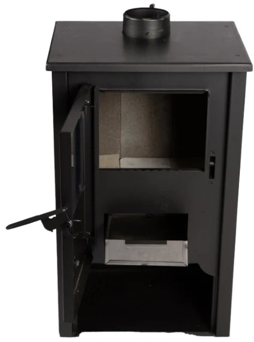 Șemineu pe Lemne EvoTools EcoDesign - 7 kW, Randament 85,74%, 49 mp, Evacuare Ø 120 mm