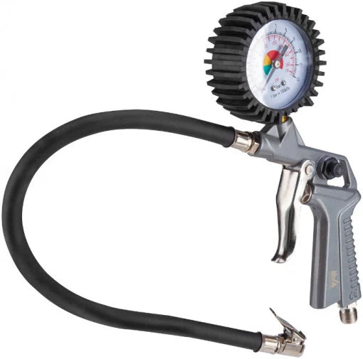 Pistol de Umflat cu Manometru și Racord EvoTools - Aliaj de Aluminiu, Anvelope și Pneumatice