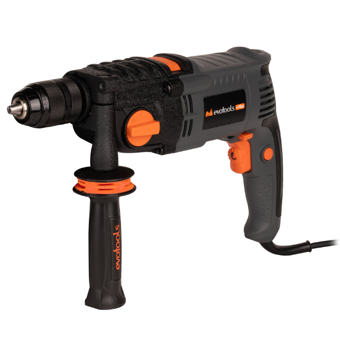 Bormașină cu Percuție EvoTools +Plus ID1200 - 1200 W, Găurire Zidărie, Metal și Lemn