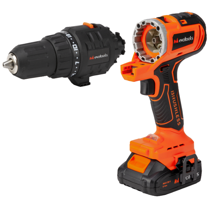 Mașină de Înșurubat Brushless EvoTools MT20 MAX 20V ONE - 3 Capete, 2 Acumulatori și Încărcător