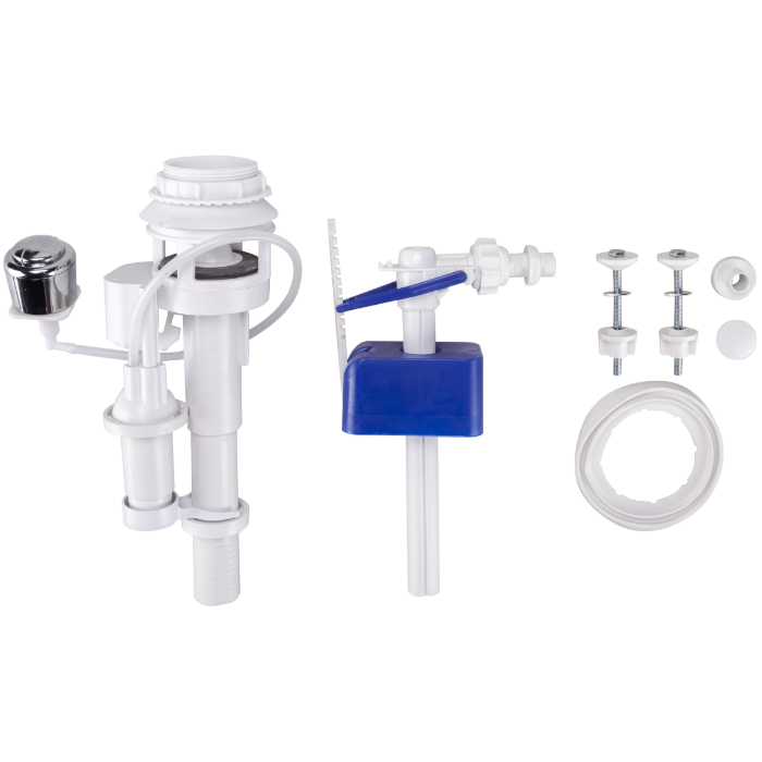 Mecanism WC Pneumatic cu Robinet Flotor și Intrare Laterală 3/8" - Acționare Lină, Reglare Nivel Apă