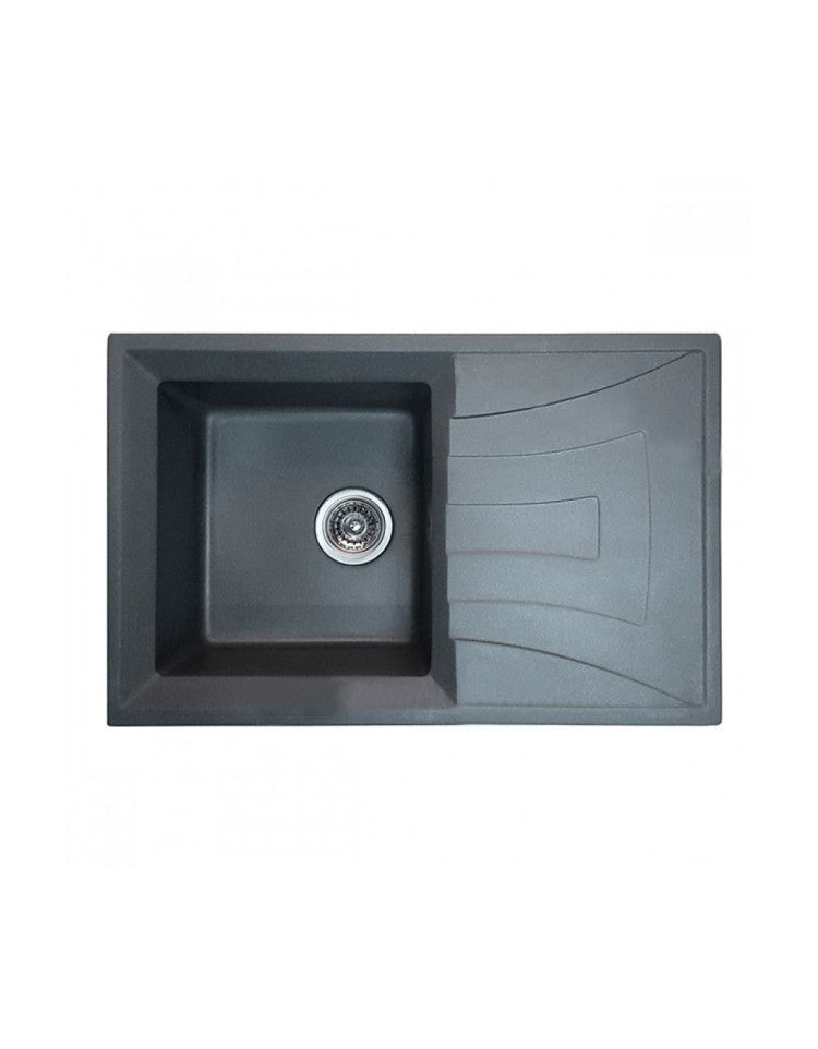 Chiuvetă Bucătărie Granit MIXXUS HB8104-G228 - Gri, Rezistentă la Zgârieturi, Durabilă