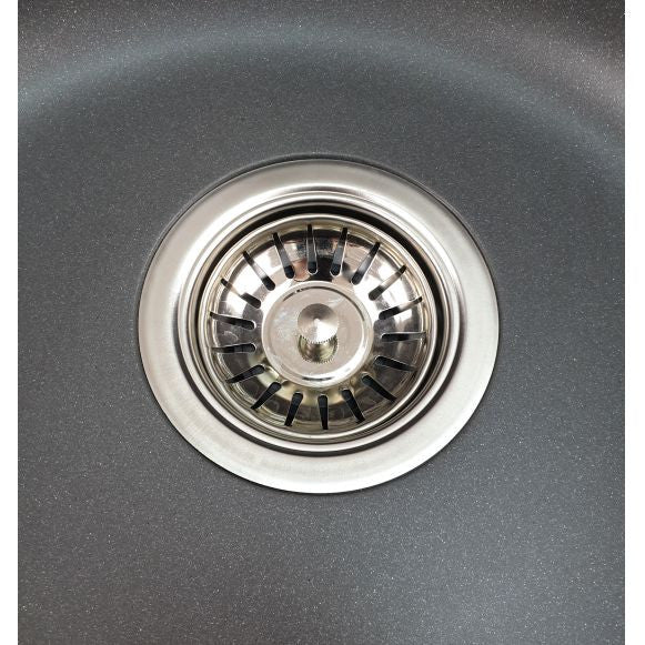 Chiuvetă Bucătărie Granit MIXXUS HB8311-G228 - Ovală, Gri, Rezistentă la Pete și Uzură