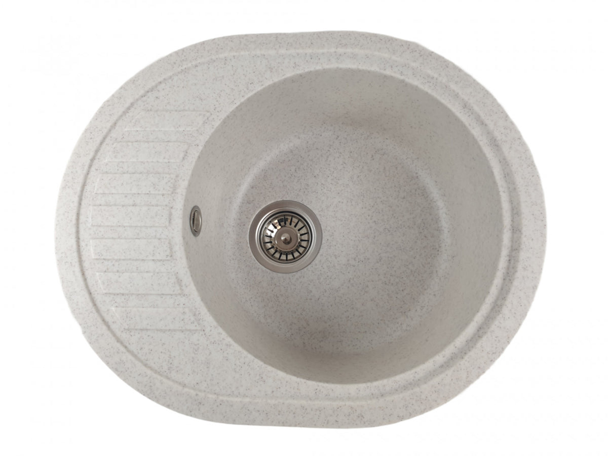 Chiuvetă Bucătărie Granit MIXXUS HB8311-G319 - Ovală, Nisip, Design Elegant, Durabilă