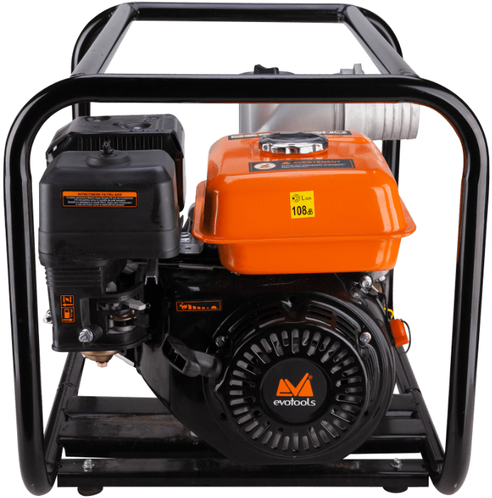 Motopompă pe Benzină EvoTools WP196 - 2", 6,5 CP, 4 Timpi, 500 l/min, Refulare 31 m, 5 h