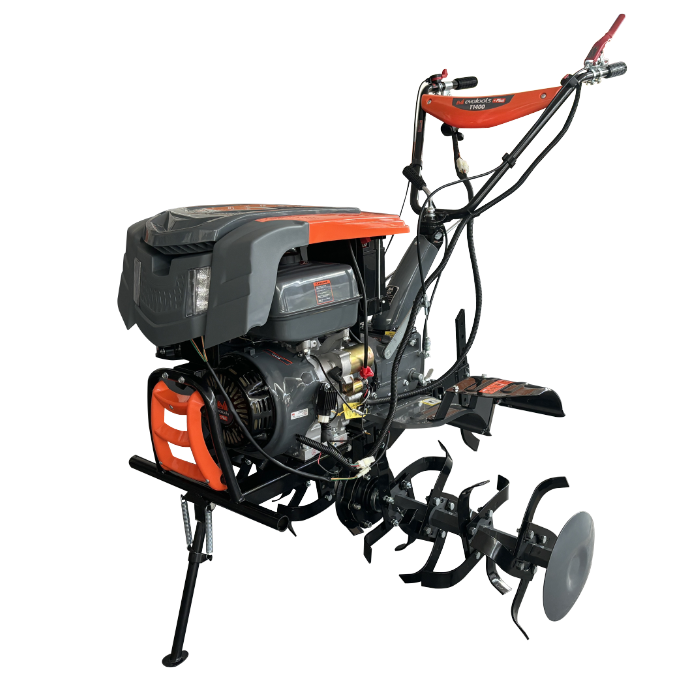 Motocultor Benzină EvoTools +Plus T1400 - 14 CP, 420 cc, Pornire Electrică, Far și Roți Transport