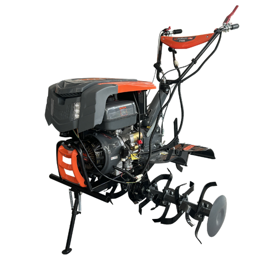 Motocultor Benzină EvoTools +Plus T1400 - 14 CP, 420 cc, Pornire Electrică, Far și Roți Transport