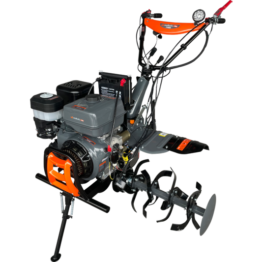 Motocultor pe Benzină EvoTools +Plus T1400 - 14 CP, 420 cc, Pornire Electrică, Roți de Transport