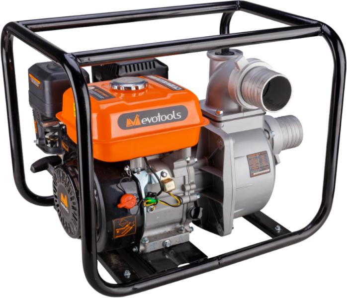 Motopompă pe Benzină EvoTools WP196 - 2", 6,5 CP, 4 Timpi, 500 l/min, Refulare 31 m, 5 h