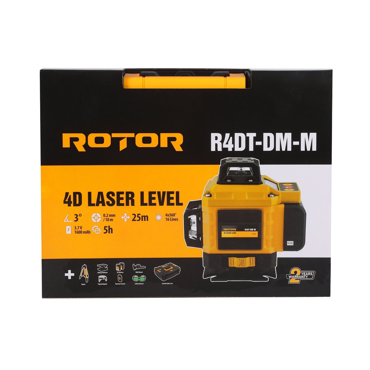 Nivela laser 4D ROTOR R4DT-DM-M, laser verde, 16 linii, proiectie 4 x 360°