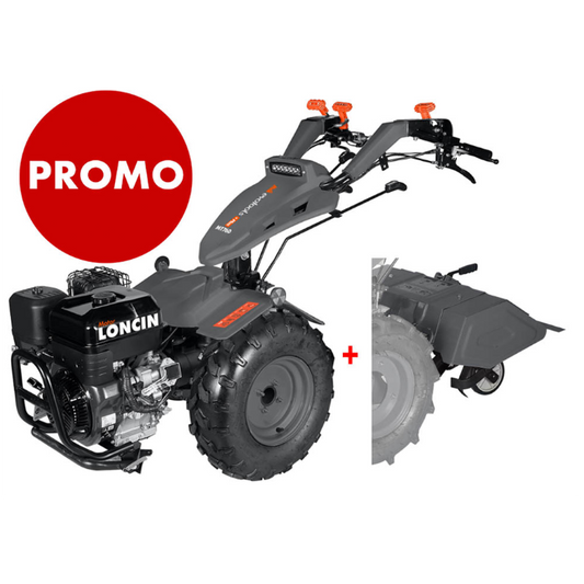 Pachet Motocultivator EvoTools +Plus Loncin MT760 + Freză - Benzină, Suprafețe Mari, Ofertă