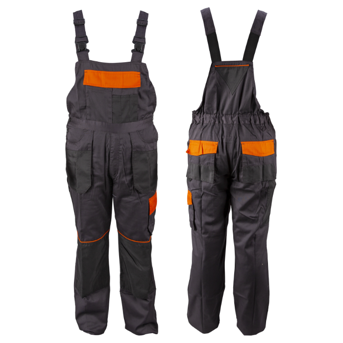 Pantalon de Lucru cu Pieptar Confort Mărimea XXL-56 - 35% Bumbac, 65% Poliester, Uz Profesional