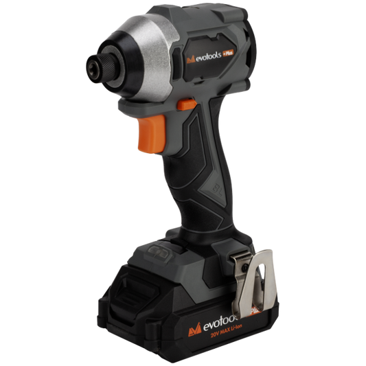 Pistol de Impact Brushless EvoTools +Plus MAX 20V POWER - Hexagonal 1/4", 230 Nm, 2 Acumulatori