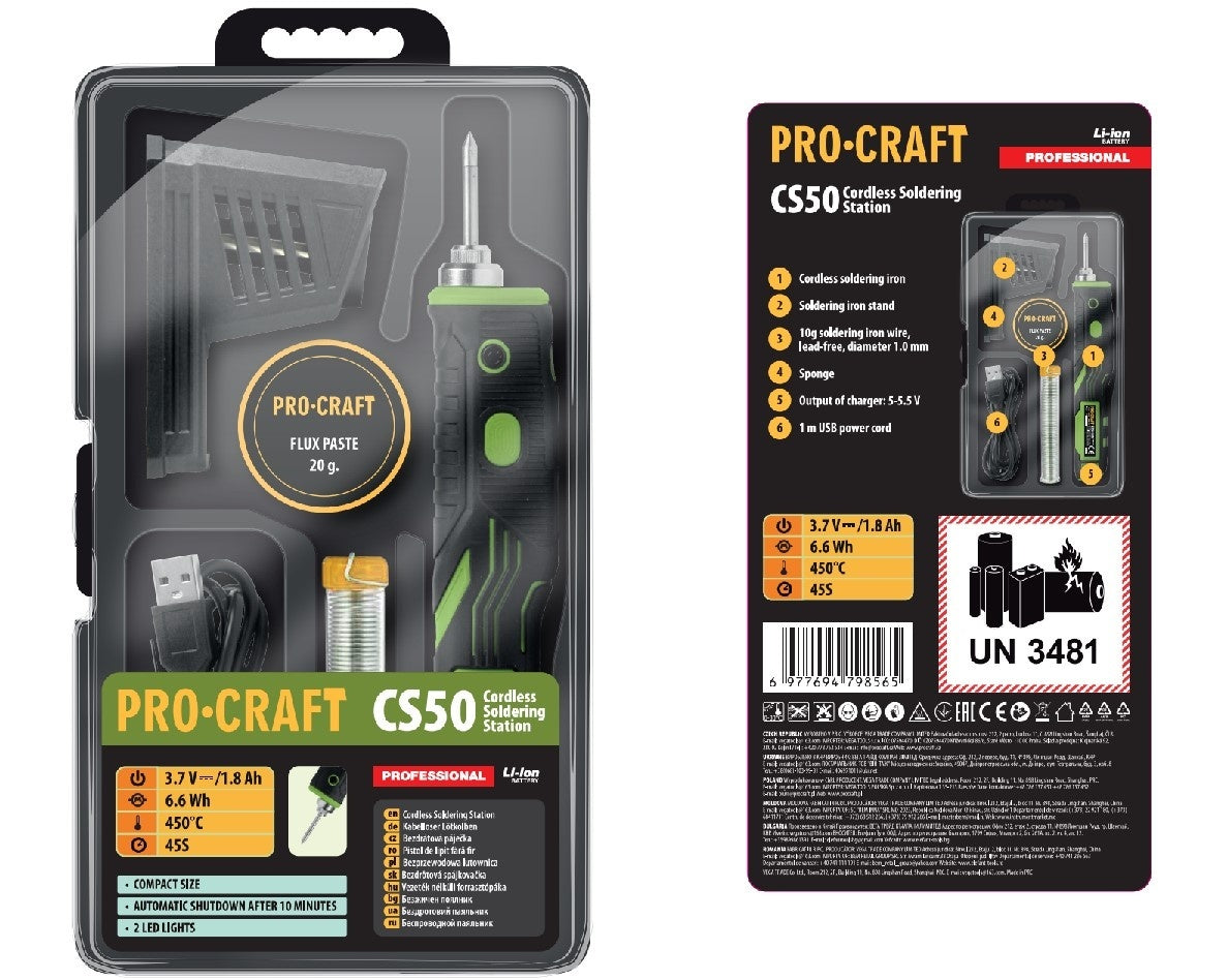 Pistol de lipit universal cu acumulator PROCRAFT CS50