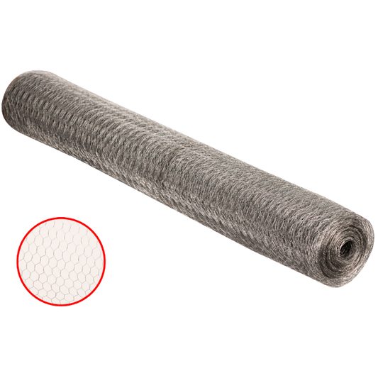 Plasă Rabitz Dublu Zincată EvoTools 25 m - Grosime 0,67 mm, Ochi 20 mm, Lățime 1 m, Împrejmuiri