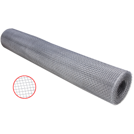 Plasă Sârmă Subțire Galvanizată 12 m - Grosime 0,21 mm, Ochi 1,6 x 1,6 mm, Lățime 1 m