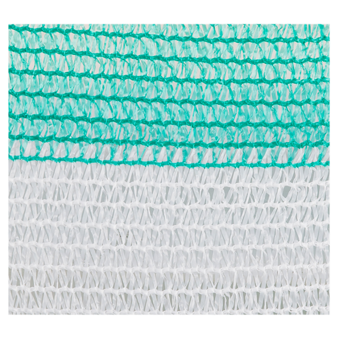 Plasă Umbrire HDPE cu Protecție UV 1050 Alb-Verde 2 x 10 m - 80 g/mp, Umbrire 80%, Grădină
