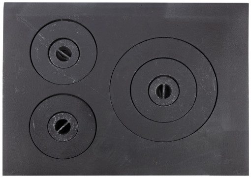 Plită Fontă 3 Ochiuri 1101 - 533 x 377 mm, Ochi Maxim Ø 240 mm, Sobe Tradiționale