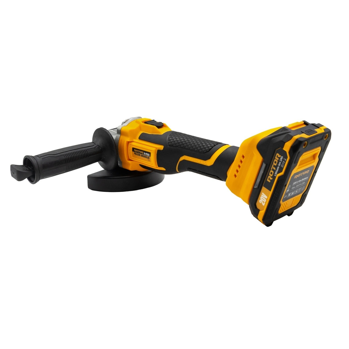 Polizor unghiular cu acumulator ROTOR R-PU2A 20V / 2Ah, brushless