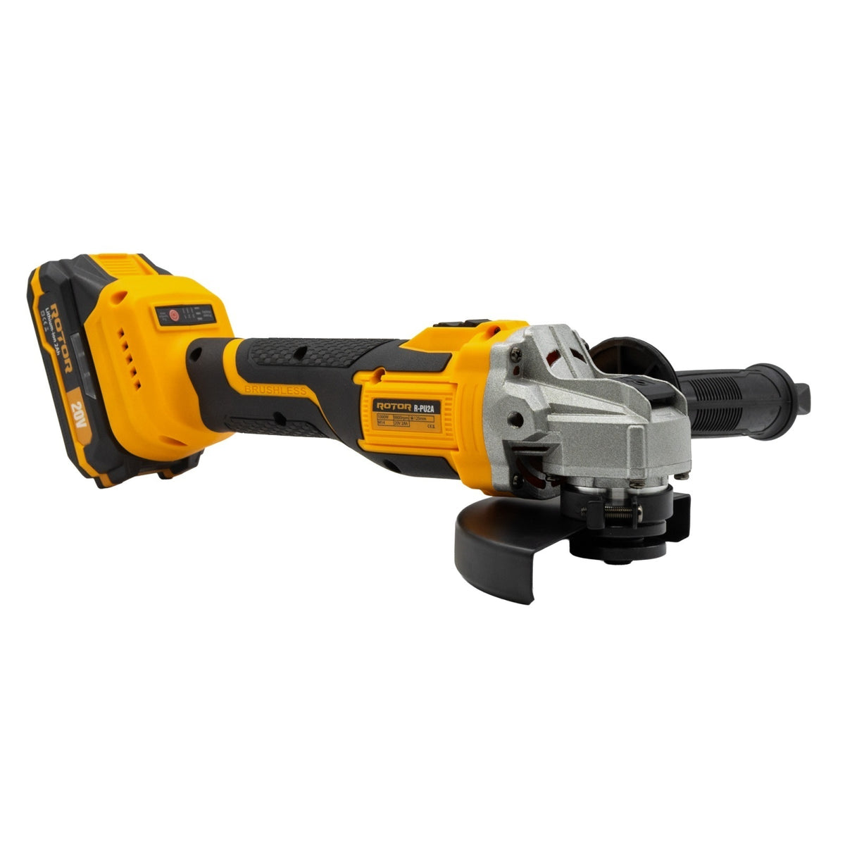 Polizor unghiular cu acumulator ROTOR R-PU2A 20V / 2Ah, brushless