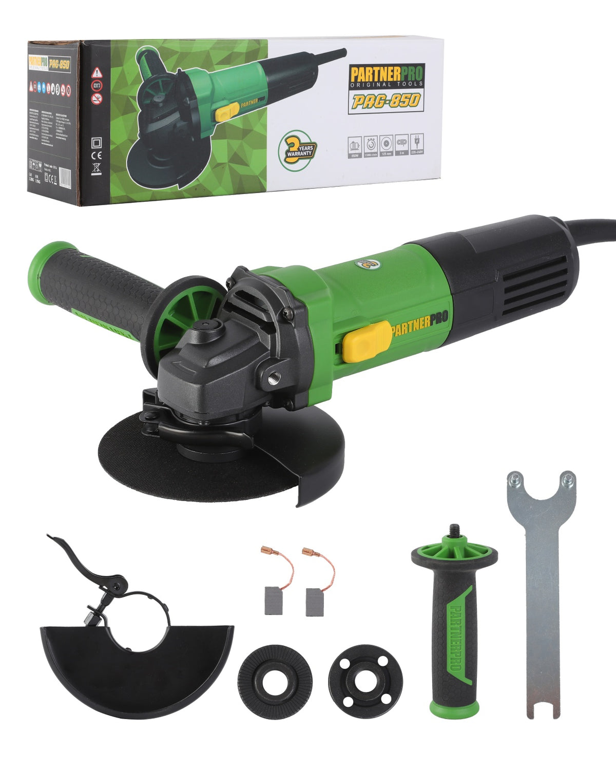 Polizor unghiular PARTNERPRO PAG-850, 850W, 125 mm, 11000 rpm