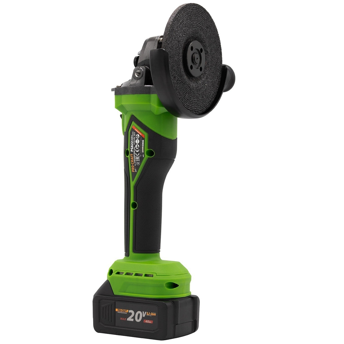 Polizor unghiular pe acumulator PROCRAFT PGA22 1 × acumulator 20V / 4Ah, Brushless
