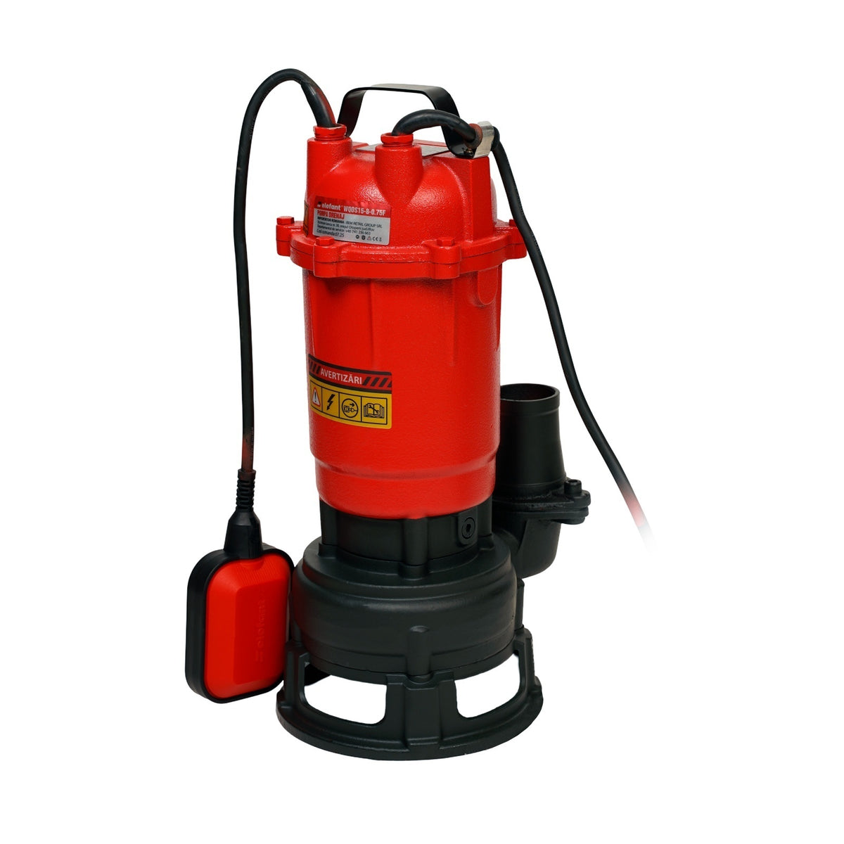 Pompa de drenaj submersibila ELEFANT WQDS15-8-0.75F, 750W, 300 l/min, inaltime refulare 11 m