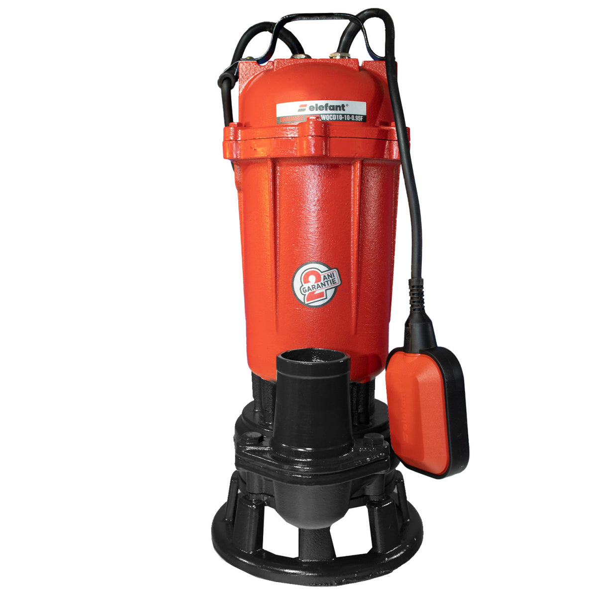 Pompă Submersibilă Apă Murdară cu Tocător Elefant WQCD10-10-0.95F - 750 W, 250 l/min, Refulare 10 m