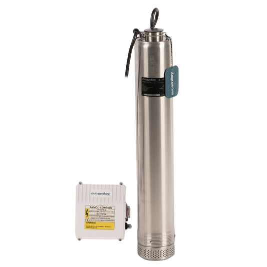 Pompa Submersibila Centrifugala 750W, Inox, 6 Turbine, Panou de Comanda, Absorbtie Parte Inferioara EvoSanitary.