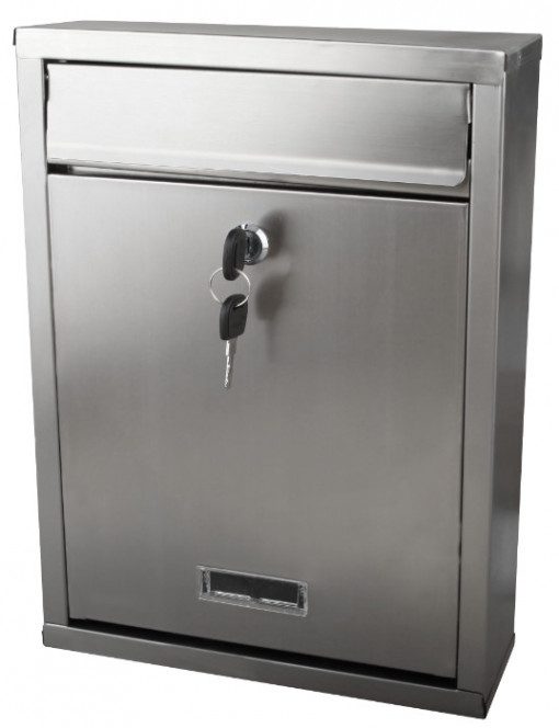 Cutie Poștală Inox EvoTools - 350 x 80 x 260 mm, Oțel Inoxidabil, Corespondență și Ziare