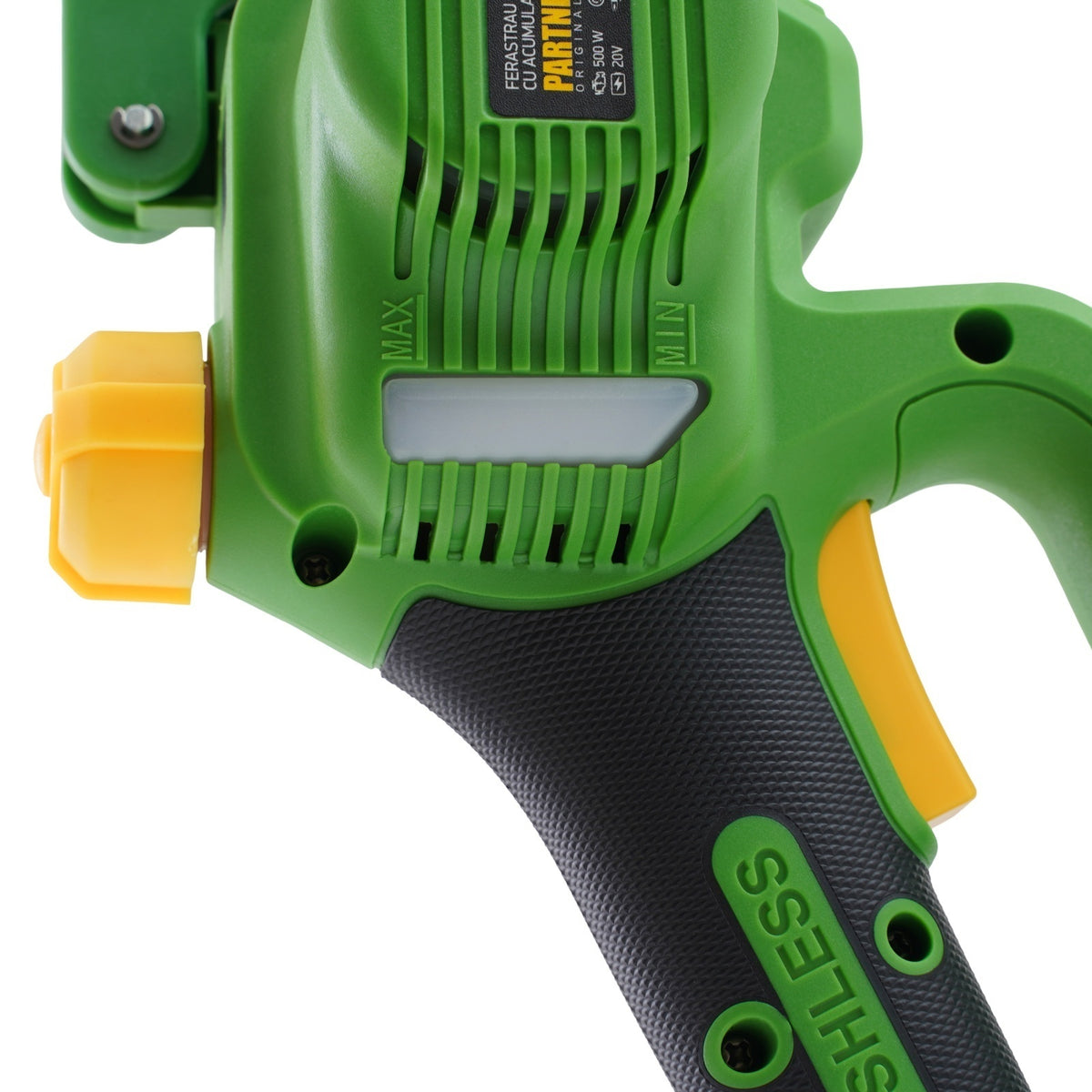 PP-FFTP 7 IN 1 – Set multifuncțional pe acumulator: foarfecă de grădină, fierăstrău cu lanț, trimmer și tijă telescopică PARTNERPRO, 2 acumulatori, brushless
