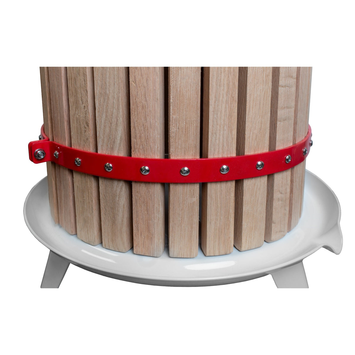 Presa manuala pentru fructe ROTOR FP-40, 40 L, cuva Ø34,8 cm, lemn masiv de stejar, fonta si otel