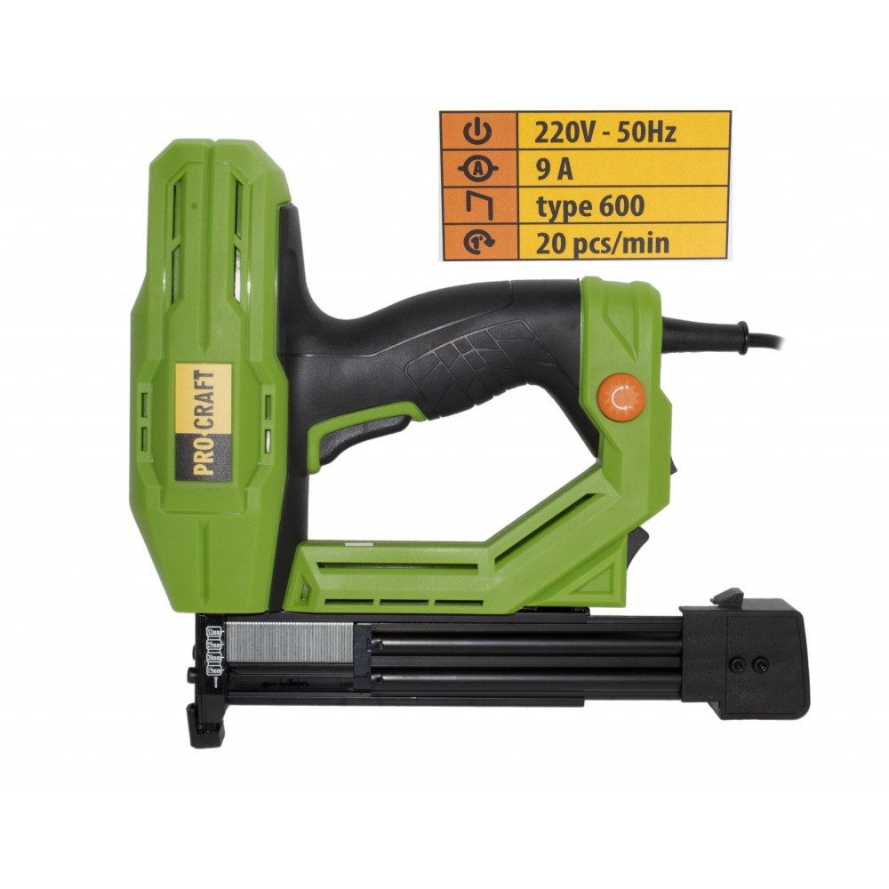 Capsator Electric ProCraft PEH600 - Greutate 2 kg, Tâmplărie, Montaj Mobilă și Ambalare