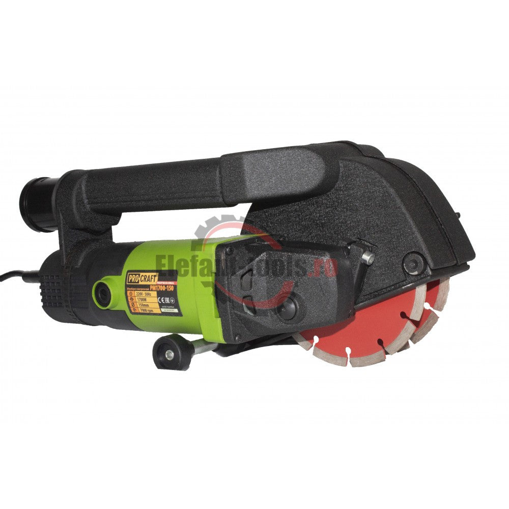 Freză de Canelat ProCraft PM1700-150 - Greutate 10,1 kg, Canale în Beton Armat și Zidărie