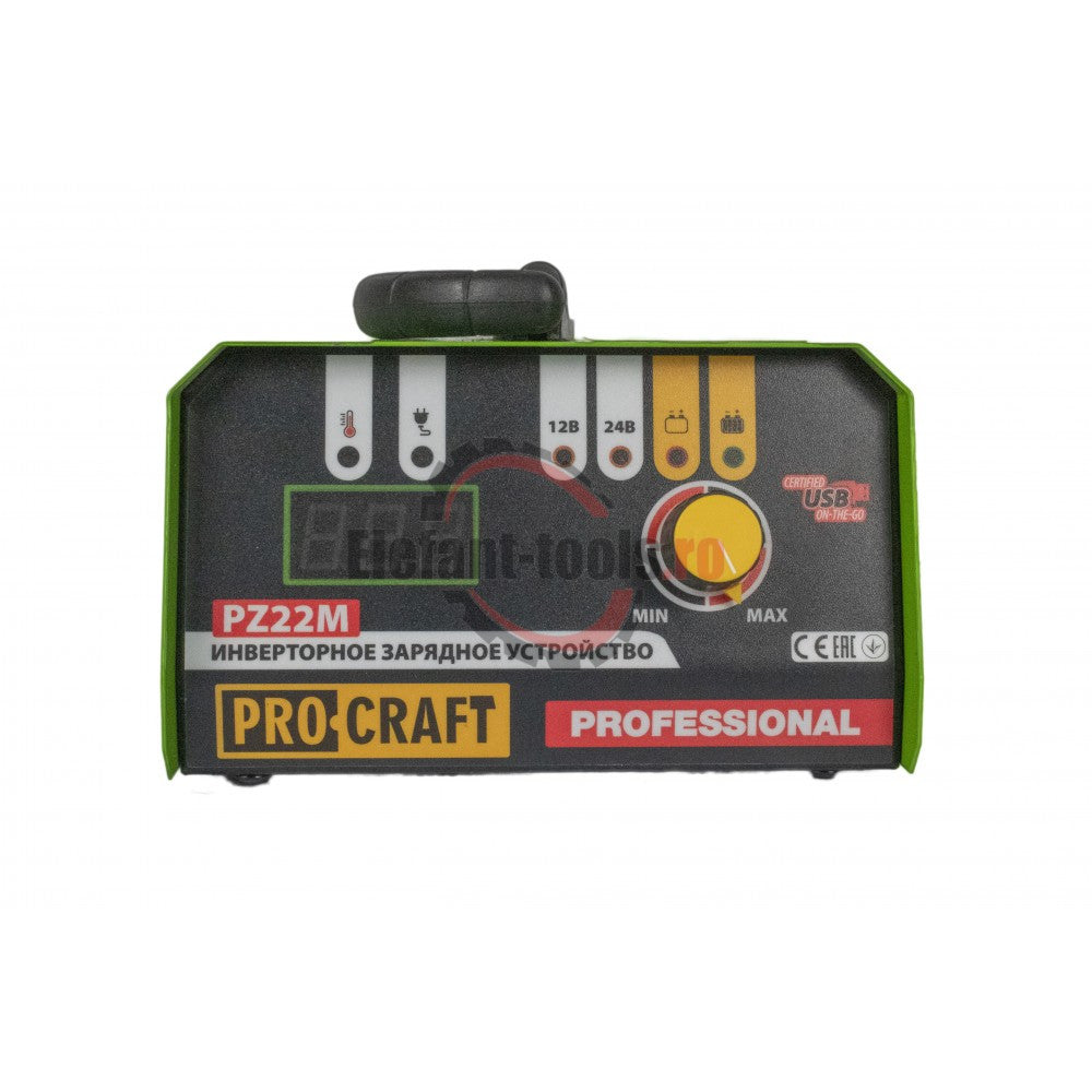 Redresor Auto ProCraft PZ22M - 520 W, Greutate 1,58 kg, Încărcare Baterii Auto în Atelier
