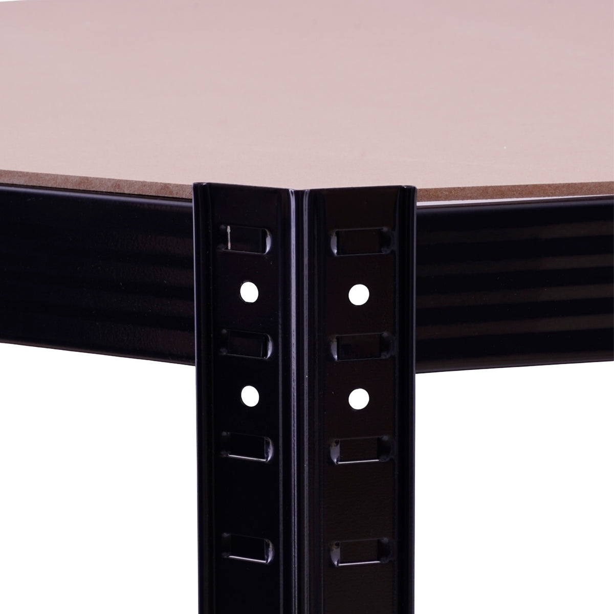 Raft de colț negru 70x45x180 cm pentru depozitare ROTOR