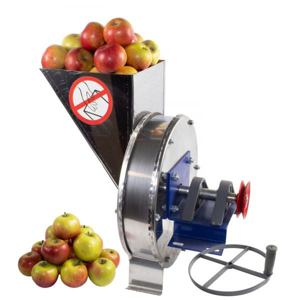 Răzătoare Manuală de Fructe Vinita - Tambur și Cuvă Inox, Fulie pentru Atașare Motor